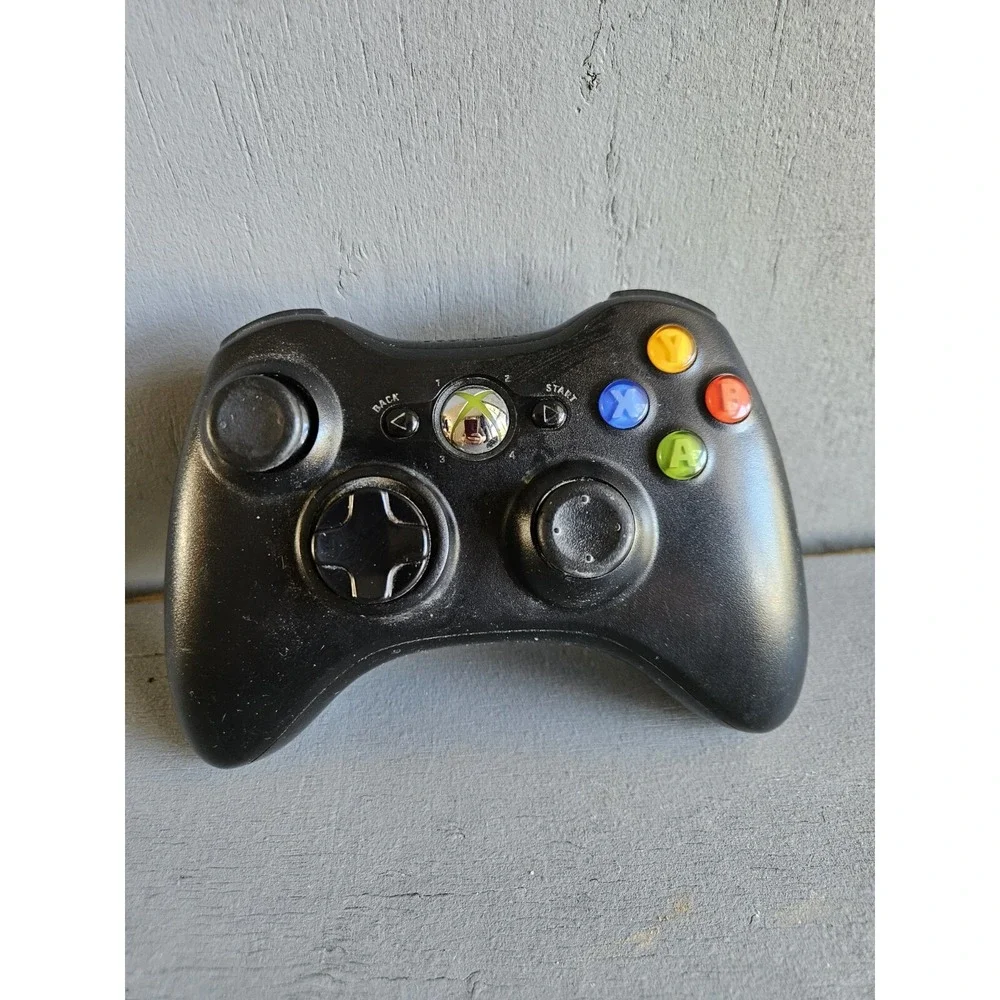 Xbox 360 Wireless Controller Black Official Gaming Battery Pack Not Tested